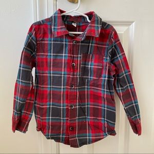 Tea Collection Boys Button Down Shirt Size 7